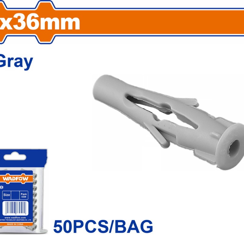 WADFOW ΒΙΣΜΑ ΠΛΑΣΤΙΚΟ PE UNIVERSAL 6Χ36mm 50TEM (WXTE911)