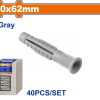 WADFOW ΒΙΣΜΑ ΠΛΑΣΤΙΚΟ PE ΜΕ ΡΟΔΕΛΑ UNIVERSAL 10X62mm 40TEM (WXTFA31)