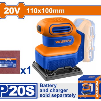 WADFOW ΠΑΛΜΙΚΟ ΤΡΙΒΕΙΟ ΧΟΥΦΤΑΣ 110X100mm ΜΠΑΤ. Li-ion 20V ΧΩΡΙΣ ΜΠΑΤΑΡΙΑ & ΦΟΡΤΙΣΤΗ (WRAP5010)