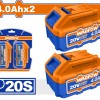 WADFOW ΣΕΤ 2τεμ ΜΠΑΤ. WLBP540 Li-ion 20V / 4Ah (WOS240685E)