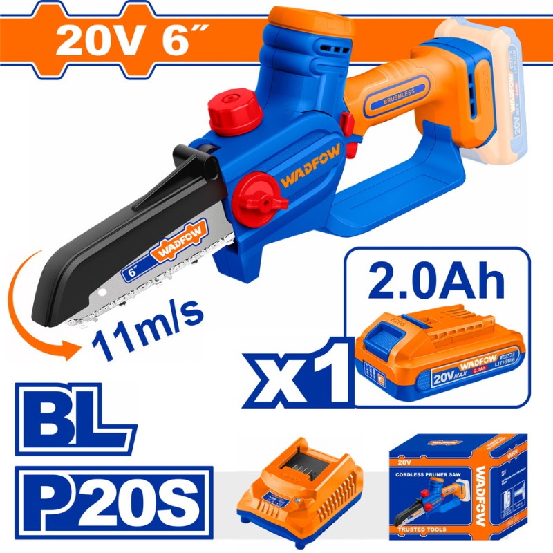 WADFOW ΣΕΤ ΑΛΥΣΟΠΡΙΟΝΟ ΚΛΑΔΕΥΤΙΚΟ ΜΠΑΤ. Li-ion 20V / 6