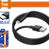 WADFOW ΚΑΛΩΔΙΟ ΦΟΡΤΙΣΤΗ USB Type A to Type C 1m (WUB1501)