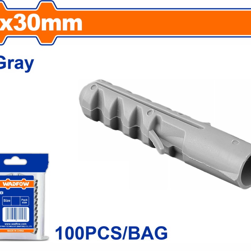 WADFOW ΒΙΣΜΑ ΠΛΑΣΤΙΚΟ PE UNIVERSAL 6X30mm 100TEM (WXTB921)