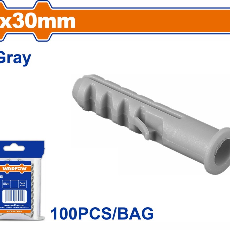 WADFOW ΒΙΣΜΑ ΠΛΑΣΤΙΚΟ PE ΜΕ ΡΟΔΕΛΑ UNIVERSAL 6X30mm 100TEM (WXTC911)