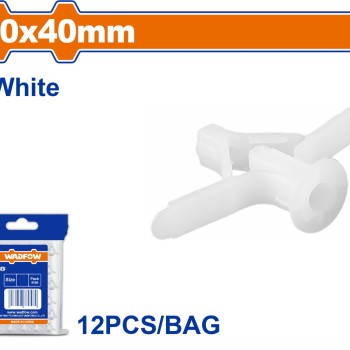 WADFOW ΒΙΣΜΑ ΠΛΑΣΤΙΚΟ ΓΥΨΟΣΑΝΙΔΑΣ ΠΕΤΑΛΟΥΔΑ 10X40mm 12TEM (WXTH912)