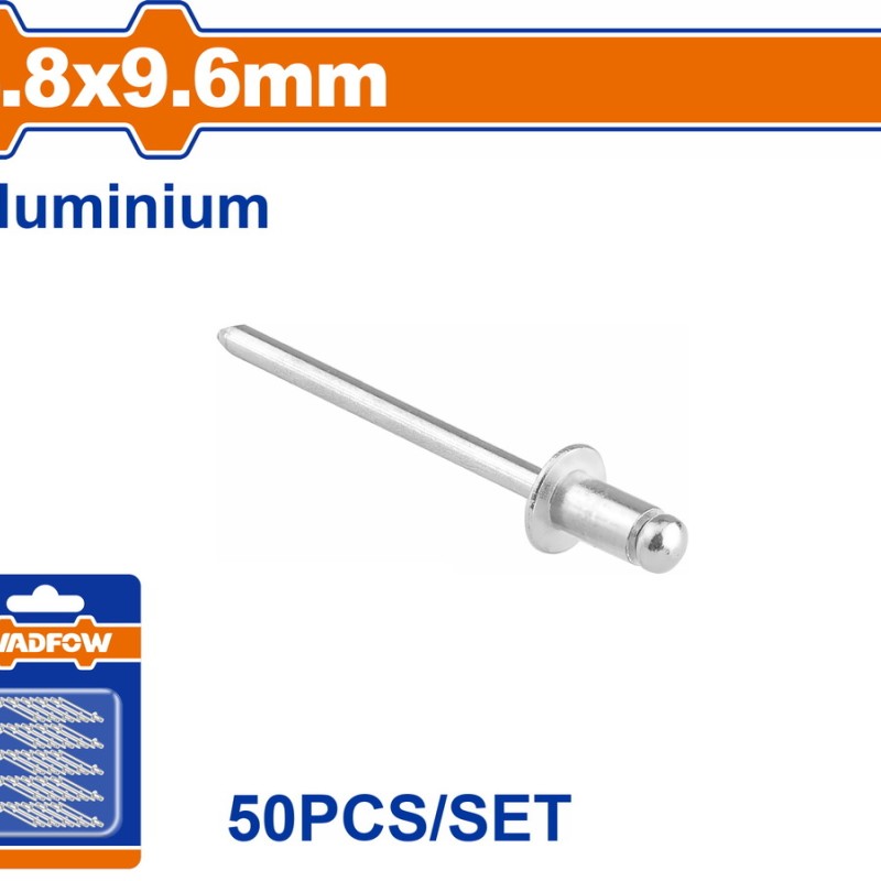 WADFOW ΠΡΙΤΣΙΝΙΑ ΑΛΟΥΜ. 4.8 X 9.6mm 50TEM (WREZK32)