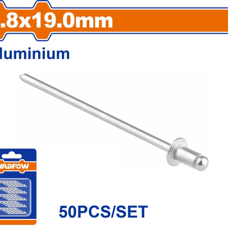 WADFOW ΠΡΙΤΣΙΝΙΑ ΑΛΟΥΜ. 4.8 X 19mm 50TEM (WREZK34)