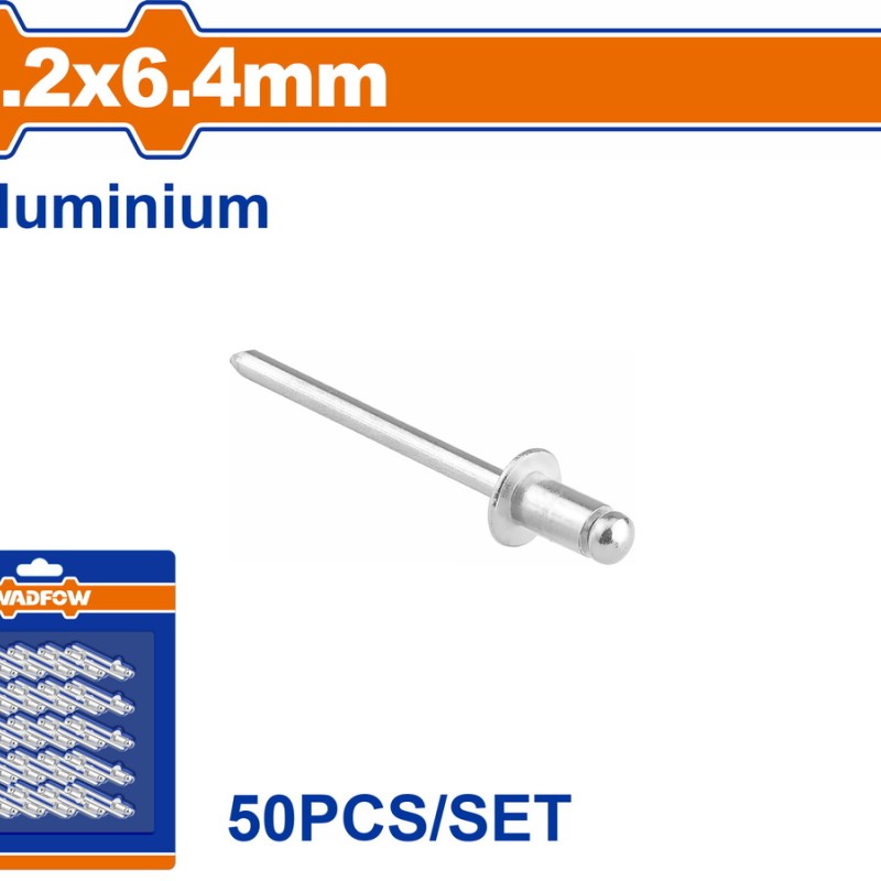 WADFOW ΠΡΙΤΣΙΝΙΑ ΑΛΟΥΜ. 3.2 X 6.4mm 50TEM (WREZK11)