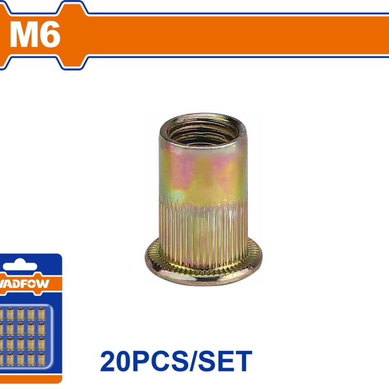 WADFOW ΠΡΙΤΣΙΝΙΑ ΣΙΔΗΡΟΥ ΜΕ ΣΠΕΙΡΩΜΑ 6mm 20ΤΕΜ (WRE1K16)