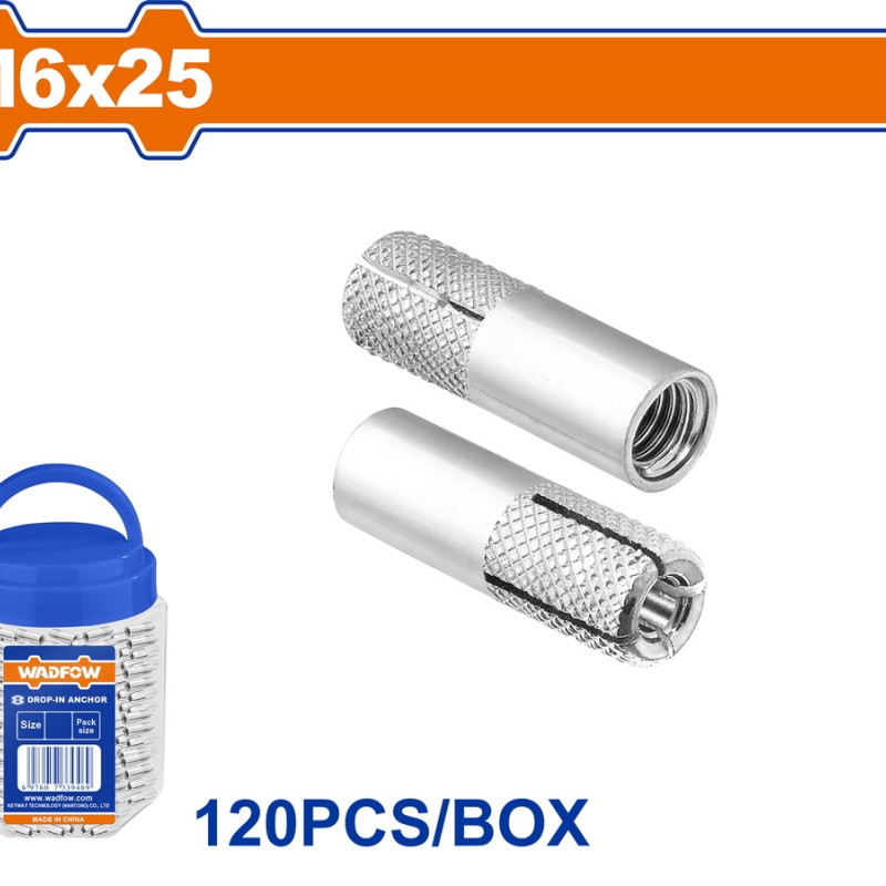 WADFOW ΒΙΣΜΑΤΑ ΜΕΤΑΛΛΙΚΑ ΓΑΛΒ. ΝΤΙΖΑΣ ΕΣΩΤΕΡΙΚΟ ΣΠΕΙΡΩΜΑ 6 Χ 25 120ΤΕΜ ΣΕ ΠΛΑΣΤ. ΒΑΖΑΚΙ (WDQ3T06)