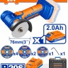 WADFOW MINI ΓΩΝΙΑΚΟΣ ΤΡΟΧΟΣ ΜΠΑΤ. Li-ion 20V / 2Ah / 1 ΜΠΑΤΑΡΙΑ (WLAP573)