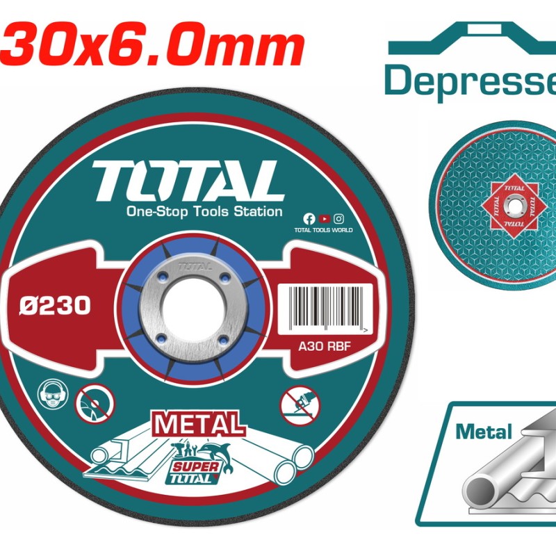 TOTAL ΔΙΣΚΟΣ ΛΕΙΑΝΣΕΩΣ ΜΕΤΑΛΛΟΥ Φ - 230 Χ 6mm (TAC2232301)