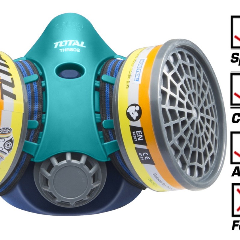 TOTAL ΜΑΣΚΑ ΠΡΟΣΤΑΣΙΑΣ ΜΙΣΟΥ ΠΡΟΣΩΠΟΥ ΜΕ 2 ΦΙΛΤΡΑ (THRS02)
