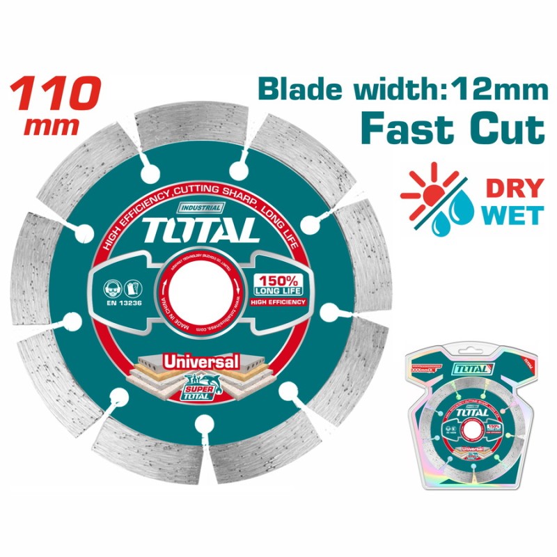 TOTAL ΔΙΑΜΑΝΤΟΔΙΣΚΟΣ ΥΓΡΑΣ ΚΟΠΗΣ Φ-110mm Χ 20mm ΓΙΑ ΚΟΦΤΗ TS3141102 (TAC2111101)