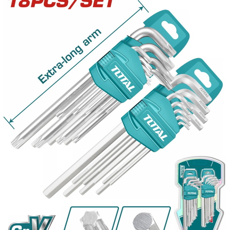 TOTAL ΣΕΤ ΑΛΛΕΝ  + TORX 18ΤΕΜ (THT106KT0181)