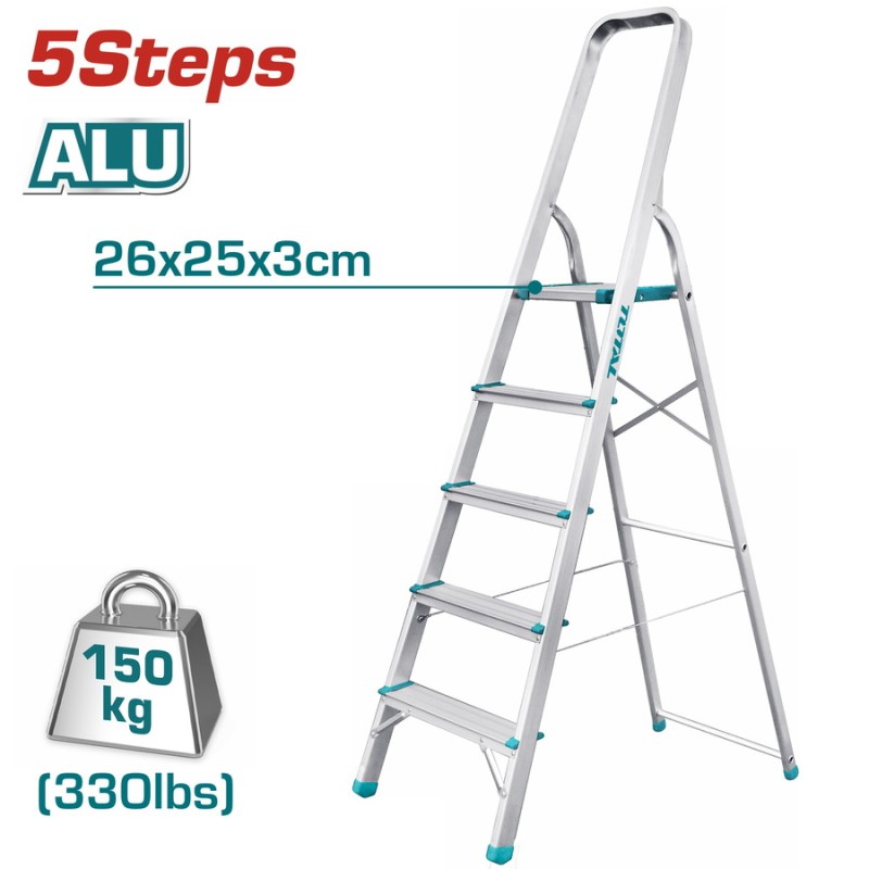 TOTAL ΣΚΑΛΑ ΑΛΟΥΜΙΝΙΟΥ 5 ΣΚΑΛΟΠΑΤΙΑ (THLAD06051)