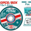 TOTAL ΔΙΣΚΟΣ ΚΟΠΗΣ ΙΝΟΧ - ΜΕΤΑΛΛΟΥ 115 Χ 1.2mm ΣΕ ΠΛΑΣΤΙΚΟ ΚΟΥΤΑΚΙ 50ΤΕΜ (TAC22111550)
