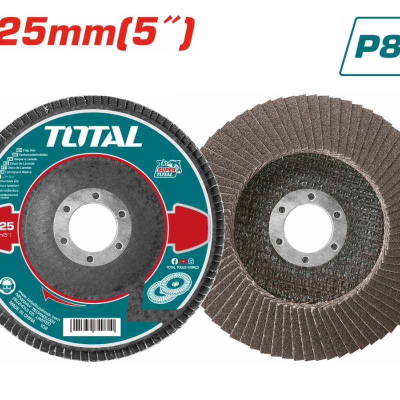 TOTAL ΠΟΛΥΠΤΕΡΟ ΓΥΑΛΙΣΜΑΤΟΣ ΜΕΤΑΛΛΟΥ / ΙΝΟΧ 125mm P80 (TAC631253)