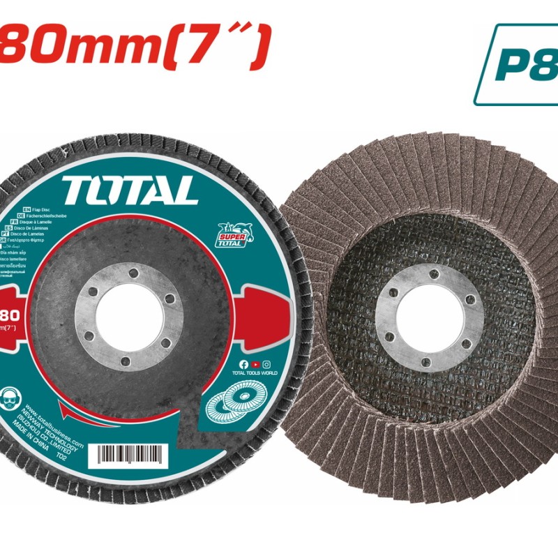TOTAL ΠΟΛΥΠΤΕΡΟ ΓΥΑΛΙΣΜΑΤΟΣ ΜΕΤΑΛΛΟΥ / ΙΝΟΧ 180mm P80 (TAC631803)