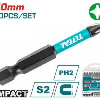 TOTAL ΜΥΤΕΣ ΜΑΓΝΗΤΙΚΕΣ ΜΑΥΡΕΣ ΡH2 50mm 10ΤΕΜ (TACIM16PH223)