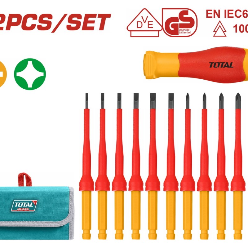 TOTAL ΣΕΤ ΚΑΤΣΑΒΙΔΙΑ ΕΝΑΛΛΑΓΗΣ 1000V VDE 12ΤΕΜ (THKISD1201)