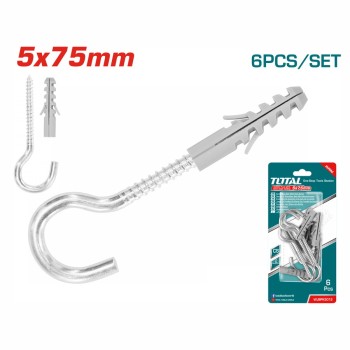 TOTAL ΣΕΤ ΒΙΔΕΣ ΓΑΝΤΖΟΥ ΜΕ ΒΙΣΜΑΤΑ 5mm (WJSPK5012)