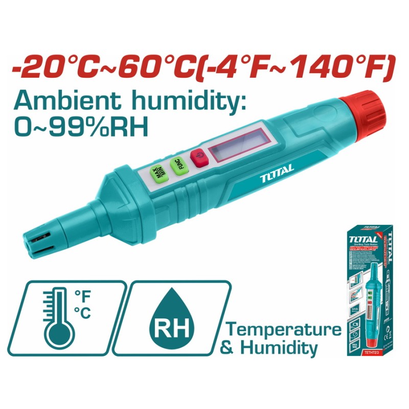 TOTAL ΨΗΦΙΑΚΟΣ ΜΕΤΡΗΤΗΣ ΥΓΡΑΣΙΑΣ & ΘΕΡΜΟΚΡΑΣΙΑΣ (TETHT23)
