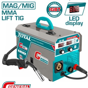 TOTAL ΗΛΕΚΤΡΟΚΟΛΛΗΣΗ INVERTER ΣΥΡΜΑΤΟΣ MAG/MIG/MMA/TIG 160A (TMGT1601)
