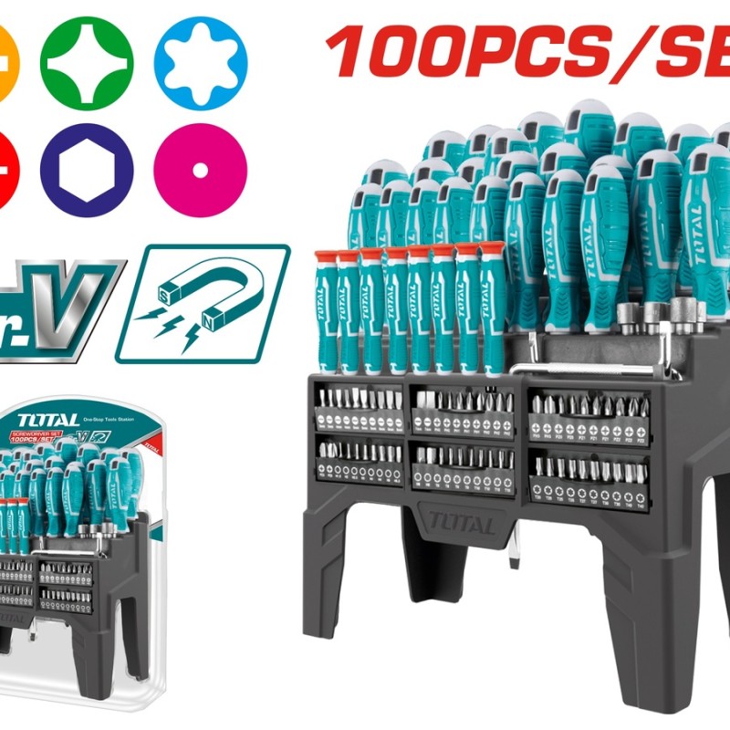 TOTAL ΣΕΤ ΚΑΤΣΑΒΙΔΙΑ 100ΤΕΜ ΣΕ ΕΚΘΕΤΗΡΙΟ ΠΑΓΚΟΥ (THT2506100)