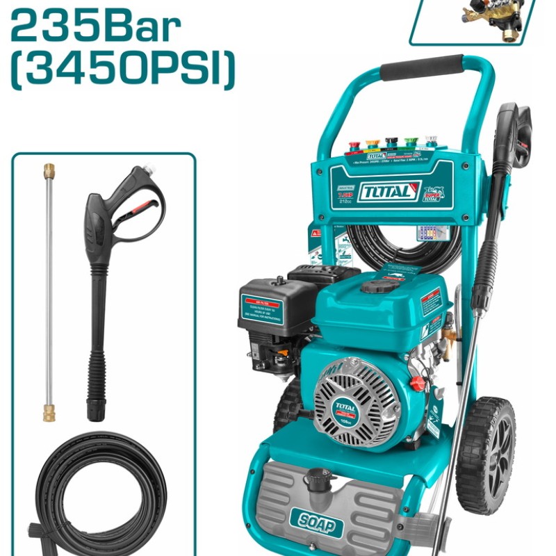 TOTAL ΕΠΑΓΓΕΛΜΑΤΙΚΟ ΒΕΝΖΙΝΟΚΙΝΗΤΟ ΠΛΥΣΤΙΚΟ ΜΗΧΑΝΗΜΑ ΝΕΡΟΥ 212cc / 7HP (TGT250206)