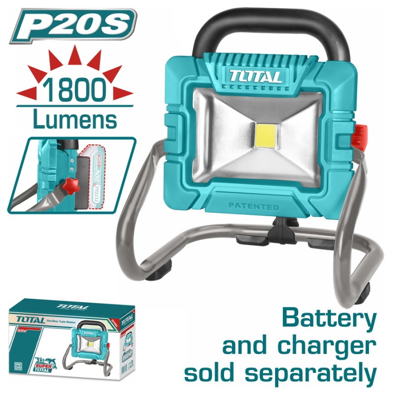 TOTAL ΠΡΟΒΟΛΕΑΣ LED ΜΠΑΤ. Li-ion 20V ΧΩΡΙΣ ΜΠΑΤΑΡΙΑ & ΦΟΡΤΙΣΤΗ (TWLI2025)