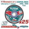 TOTAL ΔΙΣΚΟΣ ΚΟΠΗΣ ΙΣΙΟΣ ΙΝΟΧ/ΜΕΤΑΛΛΟΥ 115 Χ 1mm 25TEM ΣΕ ΜΕΤΑΛΛΙΚΟ ΚΟΥΤΑΚΙ (TAC11011525)