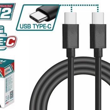 TOTAL ΚΑΛΩΔΙΟ ΦΟΡΤΙΣΤΗ USB Type C to Type C 1m (TIUCC02)