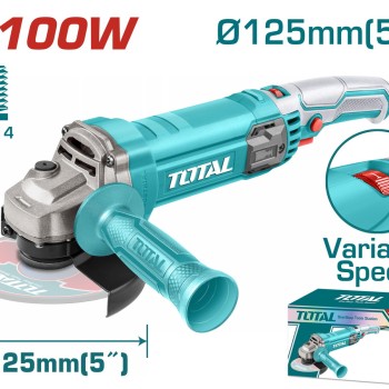 TOTAL ΕΠΑΓΓ. ΓΩΝΙΑΚΟΣ ΛΕΙΑΝΤΗΡΑΣ 1.100W - 125mm ΗΛΕΚΤΡΟΝΙΚΟΣ (TG110125565)