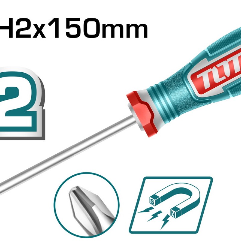 TOTAL ΕΠΑΓΓ. ΚΑΤΣΑΒΙΔΙ ΜΑΓΝΗΤΙΚΟ ΣΤΑΥΡΟΥ PH2Χ150mm (TSDPH2150)