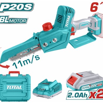 TOTAL ΣΕΤ ΕΠΑΓΓ. ΑΛΥΣΟΠΡΙΟΝΟ ΚΛΑΔΕΥΤΙΚΟ ΜΠΑΤ. Li-ion 20V / 2Ah / 2 ΜΠΑΤΑΡΙΕΣ ΣΕ ΒΑΛΙΤΣΑ (TGSLI20686)