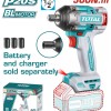 TOTAL ΕΠΑΓΓ. ΜΠΟΥΛΟΝΟΚΛΕΙΔΟ ΜΠΑΤ. Li-ion 20V / 500Nm ΧΩΡΙΣ ΜΠΑΤΑΡΙΑ & ΦΟΡΤΙΣΤΗ (TIWLI20501)