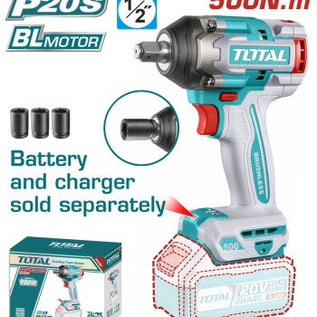 TOTAL ΕΠΑΓΓ. ΜΠΟΥΛΟΝΟΚΛΕΙΔΟ ΜΠΑΤ. Li-ion 20V / 500Nm ΧΩΡΙΣ ΜΠΑΤΑΡΙΑ & ΦΟΡΤΙΣΤΗ (TIWLI20501)
