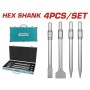TOTAL ΕΠΑΓΓ. ΣΕΤ ΚΑΛΕΜΙΑ+ΒΕΛΟΝΙΑ SDS-HEX 4ΤΕΜ ΓΙΑ TH215456 / TH217068 (TAC0304375)
