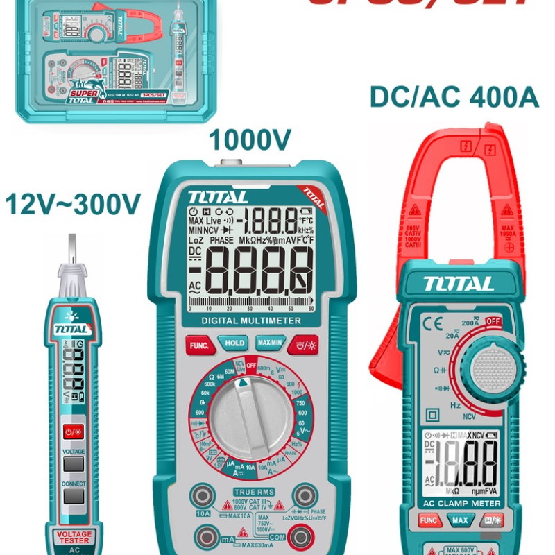 TOTAL ΗΛΕΚΤΡΙΚΟ ΚΙΤ ΔΟΚΙΜΗΣ 3ΤΕΜ ONE PROMOTION (TOS24067)