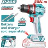 TOTAL ΕΠΑΓΓ. ΔΡΑΠΑΝΟΚΑΤΣΑΒΙΔΟ ΜΠΑΤ. Li-ion 20V / 55Nm BL Motor ΧΩΡΙΣ ΜΠΑΤ & ΦΟΡΤΙΣΤΗ (TDLI205581)
