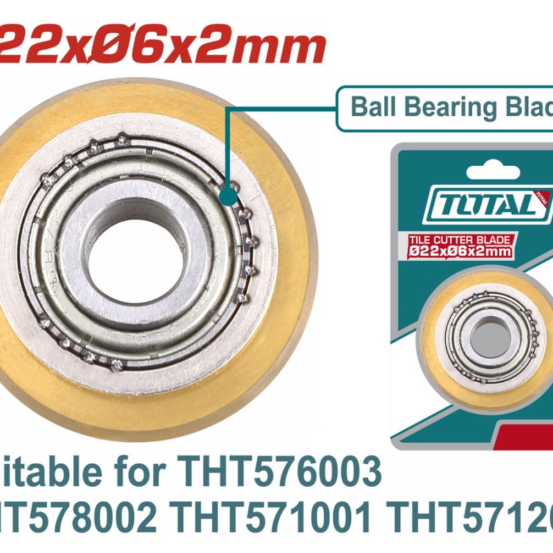TOTAL ΑΝΤΑΛΛΑΚΤΙΚΟ ΜΑΧΑΙΡΙ Φ-22Χ6Χ2mm ΓΙΑ THT576003 / THT578002 / THT571001 / THT571201 (THT576003B)