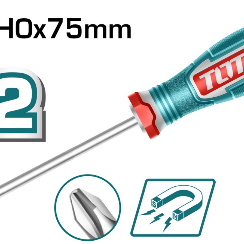 TOTAL ΕΠΑΓΓ. ΚΑΤΣΑΒΙΔΙ ΜΑΓΝΗΤΙΚΟ ΣΤΑΥΡΟΥ PH0Χ75mm (TSDPH0075)