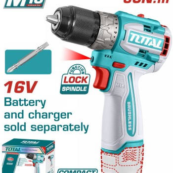 TOTAL ΕΠΑΓΓ. ΔΡΑΠ/ΒΙΔΟ ΜΠΑΤ. Li-ion 16V / 60Nm ΧΩΡΙΣ ΜΠΑΤΑΡΙΑ & ΦΟΡΤΙΣΤΗ (TDLI16681)