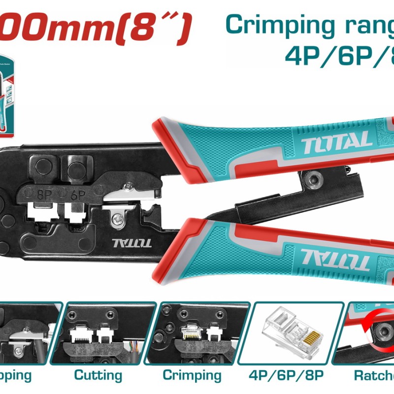 TOTAL ΕΠΑΓΓ. ΠΡΕΣΑ ΑΚΡΟΔΕΚΤΩΝ ΜΕ ΚΑΣΤΑΝΙΑ 200mm ΔΙΚΤΥΩΝ & ΤΗΛΕΦΩΝΟΥ (TMPCN5468R)
