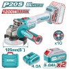 TOTAL ΕΠΑΓΓ. ΣΕΤ ΓΩΝΙΑΚΟΣ ΤΡΟΧΟΣ 125mm ΜΠΑΤ. Li-ion 20V / 5Ah / 2 ΜΠΑΤ (TAGLI2212532E)