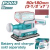 TOTAL ΕΠΑΓΓ. ΠΑΛΜΙΚΟ ΤΡΙΒΕΙΟ ΜΠΑΤ. Li-ion 20V / 90X180mm ΧΩΡΙΣ ΜΠΑΤΑΡΙΑ & ΦΟΡΤΙΣΤΗ (TFSLI2031)