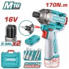 TOTAL ΕΠΑΓΓ. ΠΑΛΜΙΚΟ ΚΑΤΣΑΒΙΔΙ ΜΠΑΤ. Li-ion 16V / 2Ah / 170Nm / 2 ΜΠΑΤ (TIRLI16178E)