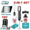 TOTAL ΣΕΤ ΜΠΛΕΝΤΕΡ ΧΕΙΡΟΣ 5 σε 1 ΜΠΑΤ.  Li-ion 16V / 2Ah / 1 ΜΠΑΤ (TJB056K)
