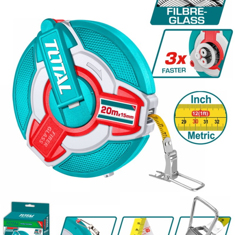 TOTAL ΕΠΑΓΓ. ΜΕΤΡΟΤΑΙΝΙΑ 20m Fibreglass (TMTF18206)